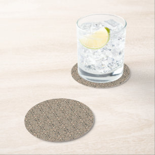 Vintage Abstract Quartz Stone Natural Round Paper Coaster