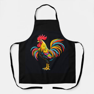 Vintage Abstract Rooster Apron