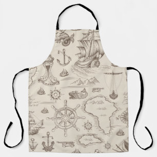 Vintage abstract seamless pattern on the theme of  apron