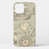 Vintage abstract seamless pattern on the theme of