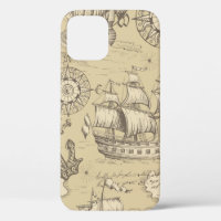 Vintage abstract seamless pattern on the theme of
