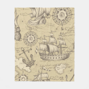 Vintage abstract seamless pattern on the theme of fleece blanket