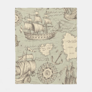 Vintage abstract seamless pattern on the theme of fleece blanket