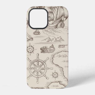Vintage abstract seamless pattern on the theme of iPhone 12 case