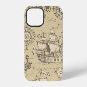 Vintage abstract seamless pattern on the theme of iPhone 12 case