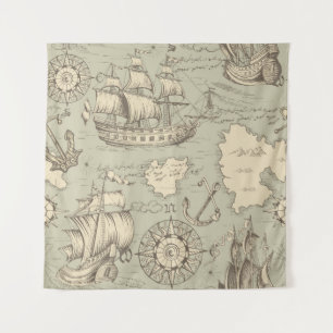 Vintage abstract seamless pattern on the theme of tapestry