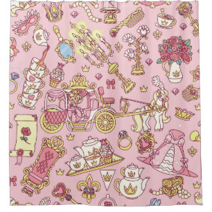 Vintage abstract seamless pattern. Simple Little P Shower Curtain