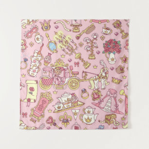 Vintage abstract seamless pattern. Simple Little P Tapestry