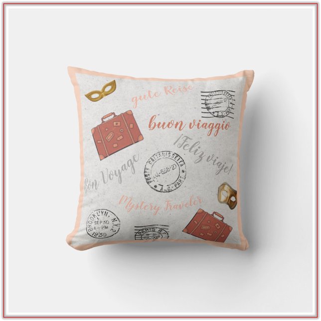 Vintage Abstract Travel Theme Cushion (Creator Uploaded)