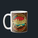 Vintage Abuelo Like Grandpa but Cooler Abuelo Coffee Mug<br><div class="desc">Vintage Abuelo Like Grandpa but Cooler Abuelo Cuban Gift. Perfect gift for your dad,  mum,  papa,  men,  women,  friend and family members on Thanksgiving Day,  Christmas Day,  Mothers Day,  Fathers Day,  4th of July,  1776 Independent day,  Veterans Day,  Halloween Day,  Patrick's Day</div>