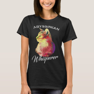 Vintage Abyssinian Cat Whisperer  Kitties T-Shirt