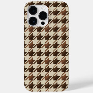 Vintage Academia Brown Houndstooth Case-Mate iPhone 14 Pro Max Case