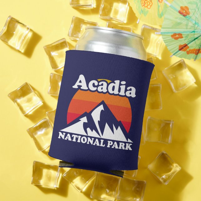 Vintage Acadia National Park Can Cooler (In Situ Summer)
