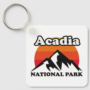 Vintage Acadia National Park Key Ring