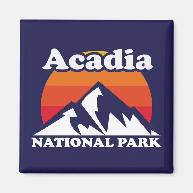 Vintage Acadia National Park Magnet (Front)