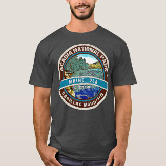 Vintage Acadia National Park Maine Souvenir  T-Shirt