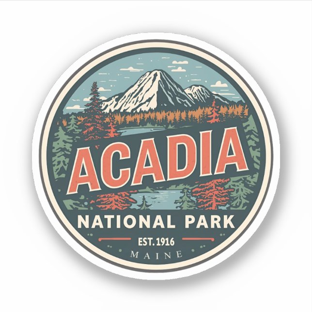 Vintage Acadia National park outdoor nature gifts (Front)
