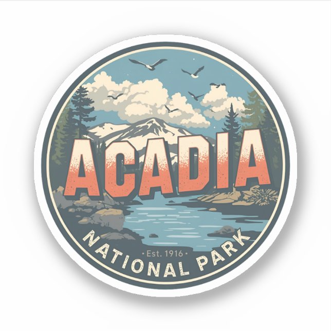 Vintage Acadia National park outdoor nature gifts (Front)