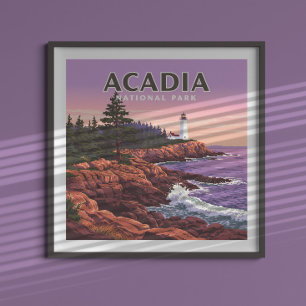 Vintage Acadia National Park Poster