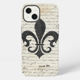 Vintage Accents French Ephemera Fleur De Lis iPhone 13 Case