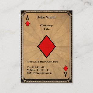 Vintage Ace of Diamonds Business Card