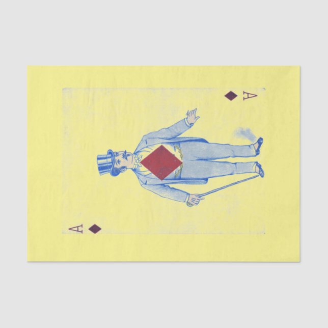 Vintage Ace of Diamonds Tissue Paper (Front)