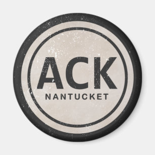 Vintage ACK Nantucket MA Beach Tag Magnet