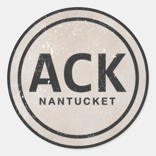 Vintage ACK Nantucket MA Beach Tag Stickers (Front)