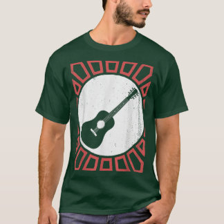 Vintage Acoustic Guitar Player Music Retro  T-Shirt
