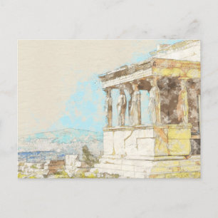 Vintage Acropolis, Athens, GREECE Postcard