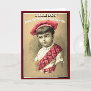 "Vintage ad-1854-Nichols Peruvian Bark & Iron Card
