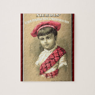 "Vintage ad-1854-Nichols Peruvian Bark & Iron Jigsaw Puzzle