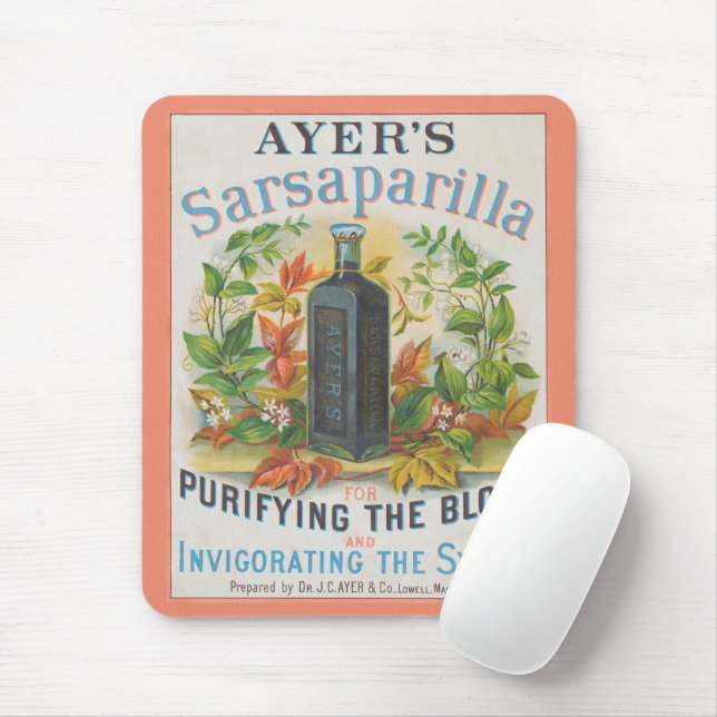 Vintage Ad For Ayer's Sarsaparilla. Mouse Pad (With Mouse)