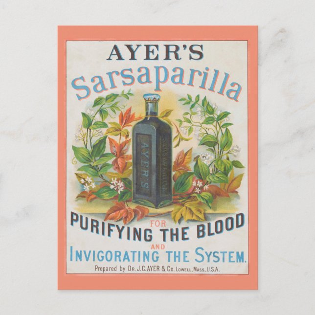 Vintage Ad For Ayer's Sarsaparilla. Postcard (Front)