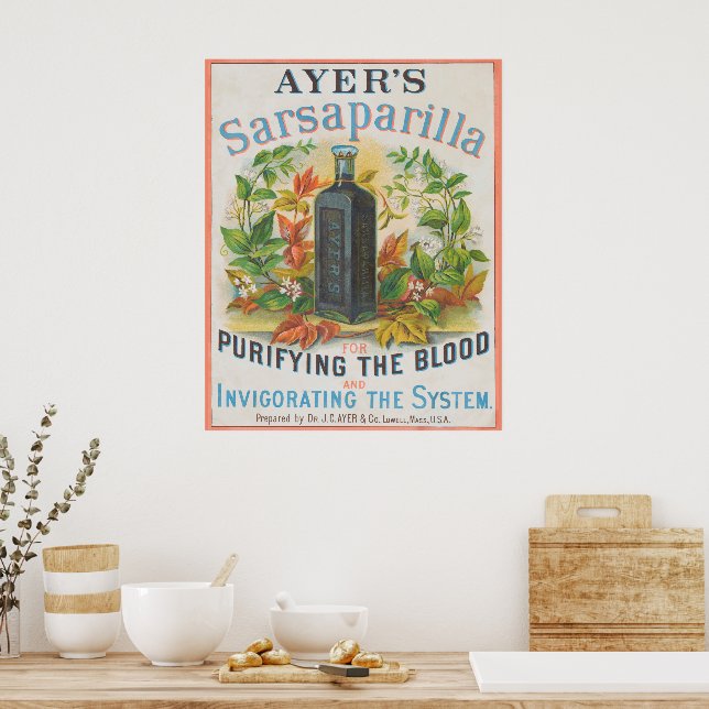 Vintage Ad For Ayer's Sarsaparilla. Poster (Kitchen)