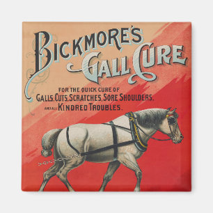 Vintage Ad For Bickmore's Gall Cure For Horses. Magnet