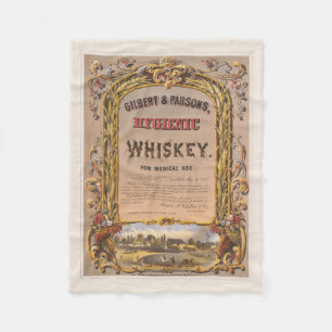 Vintage Ad For Gilbert & Parsons Hygienic Whiskey. Fleece Blanket