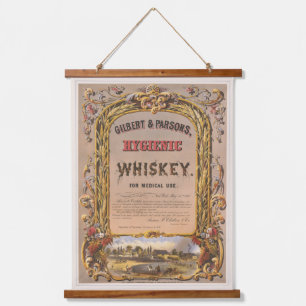 Vintage Ad For Gilbert & Parsons Hygienic Whiskey. Hanging Tapestry