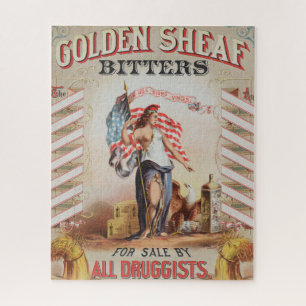 Vintage Ad For Golden Sheaf Bitters Jigsaw Puzzle