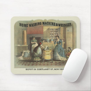 Vintage Ad For Home Washing Machine And Wringer. Mouse Pad