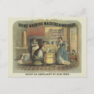 Vintage Ad For Home Washing Machine And Wringer. Postcard