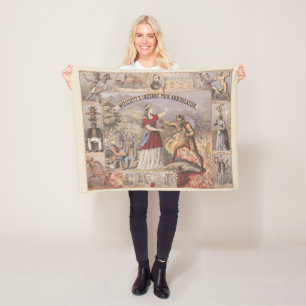 Vintage Ad For Wolcott's Instant Pain Annihilator Fleece Blanket