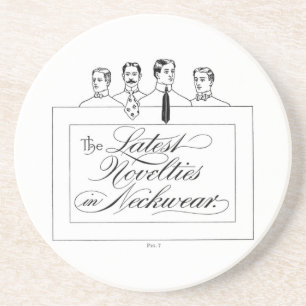 Vintage Ad Mens' Ties Matte Sandstone Drink Coaste Coaster