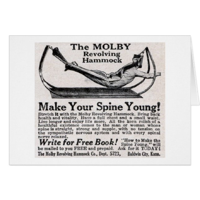 Vintage Ad - Molby Revolving Hammock, (Front Horizontal)