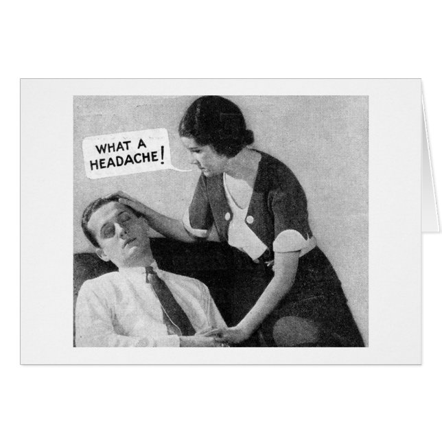 Vintage Ad Photo Card - Headache Man (Front Horizontal)