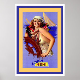 Vintage Ad Poster for Nehi Soft Drink