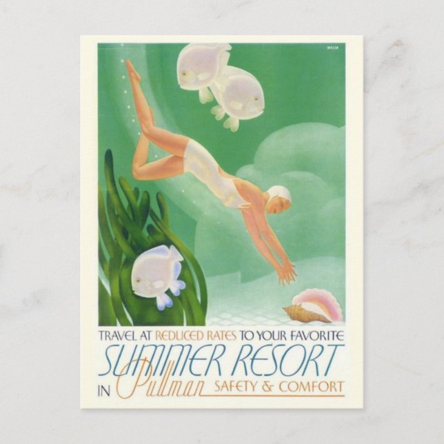 Vintage Ad Poster Postcard (Front)