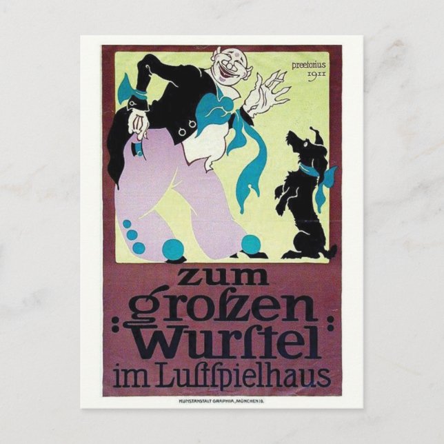 Vintage Ad Poster Postcard (Front)