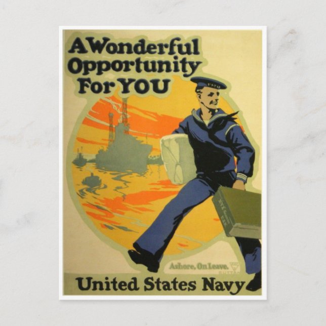 Vintage Ad Poster Postcard (Front)