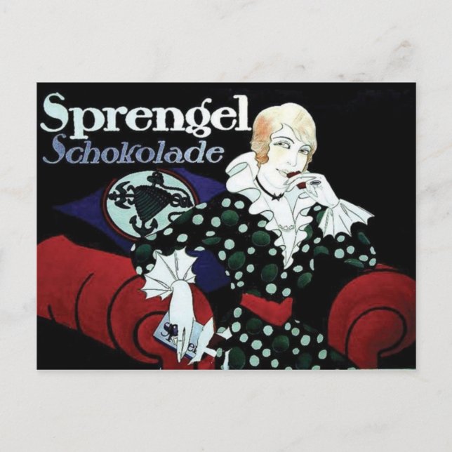 Vintage Ad Poster Postcard (Front)